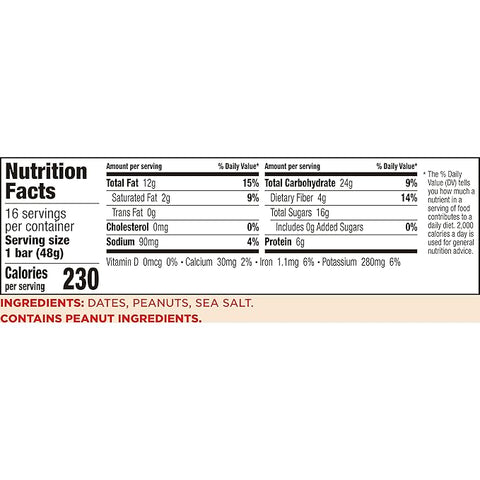 Larabar Peanut Butter Cookie, Gluten Free Vegan Fruit & Nut Bars, 12 piezas