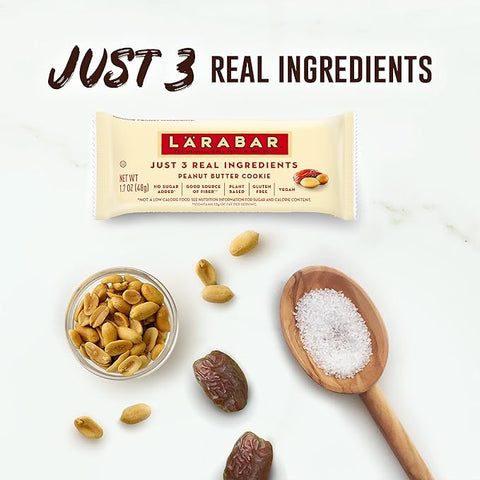 Larabar Peanut Butter Cookie, Gluten Free Vegan Fruit & Nut Bars, 12 piezas