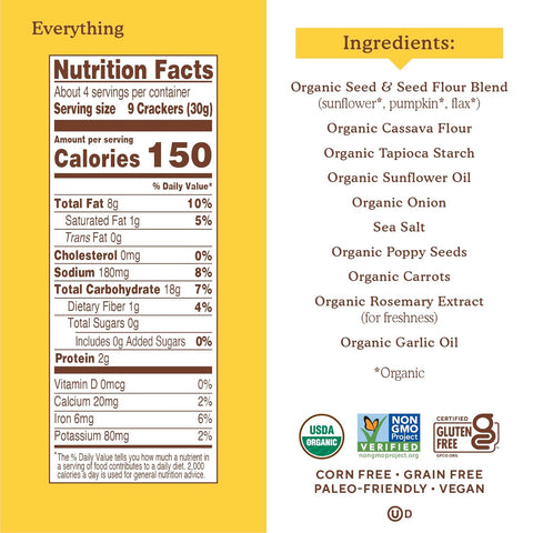 Simple Mills® Organic Seed Crackers – Everything