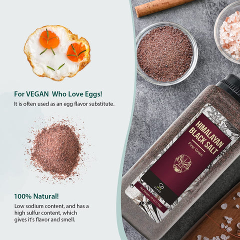Soeos® Sal Negra del Himalaya (Kala Namak) – Molida Fina