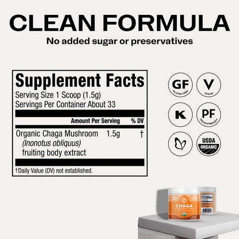Chaga Orgánico en Polvo – Superalimento Celular (50 gr)